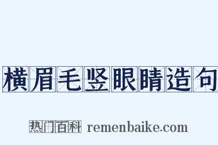 横眉毛竖眼睛造句是什么意思的图片